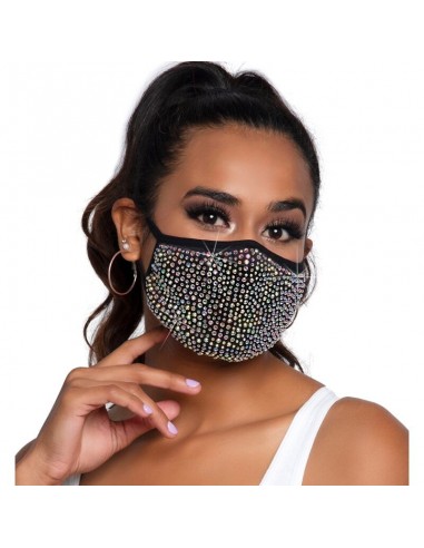 Leg Avenue Zuri Rhinestone Face Mask | MySexyShop