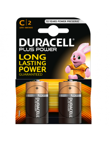 Duracell plus power alkaline batterie c lr14 blister * 2 - MySexyShop.eu
