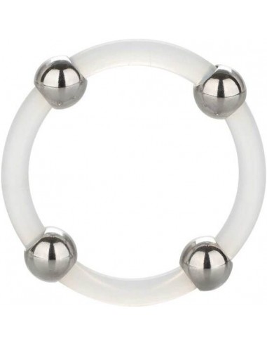 Calex steel beaded silicone ring l