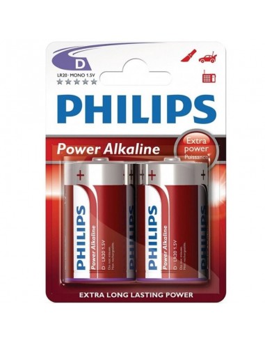 Philips power alkaline pila d lr20 pack 2 | MySexyShop (PT)
