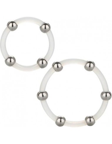 Calex steel beaded silicone ring set - MySexyShop.eu