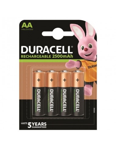 Duracell rechargeable battery hr6 aa 2500mah 4 unit | MySexyShop