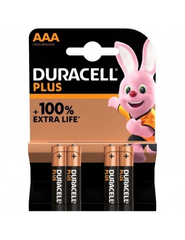 Pile Alcaline Duracell Plus Power 100 Aaa Lr03 4 Unité -