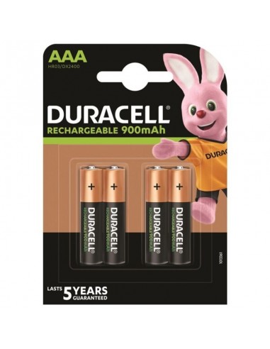 Duracell rechargeable battery hr03 aaa 900mah 4 unit | MySexyShop (PT)