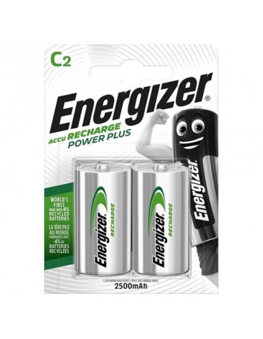 Energizer power plus rechargeable battery hr14 c 2500mah 2 unit | MySexyShop (PT)