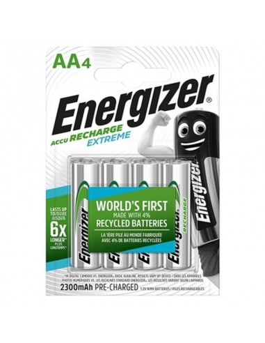 Energizer extreme rechargeable battery hr6 aa 2300mah 4 unit - MySexyShop (ES)