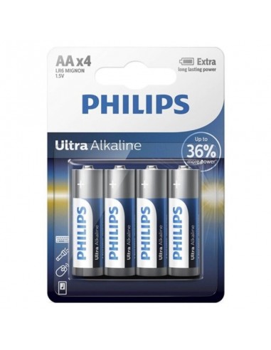 Philips ultra alkaline battery aa lr6 4 unit - MySexyShop (ES)
