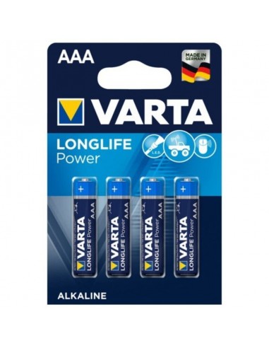 Varta Bateria alcalina longlife power aaa lr03 4 unidades | MySexyShop (PT)