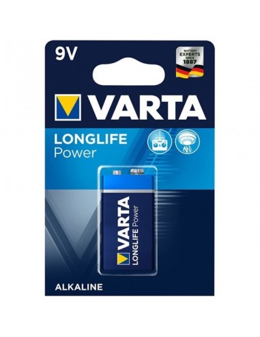 Varta longlife power alkaline battery 9v lr61 1 unit |