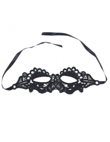 Queen lingerie enchanting black lace eye mask one size