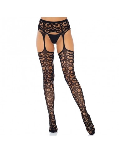 Leg Avenue Scroll Lace Garter Belt Stockings - MySexyShop (ES)