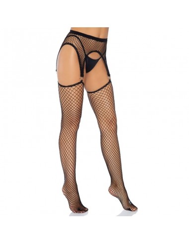 Leg Avenue Industrial Net Stockings with O-ring Garter Belt | MySexyShop (PT)