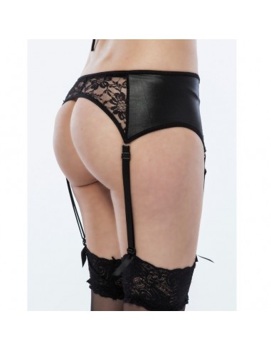 Queen lingerie floral design garter belt and thong - MySexyShop.eu