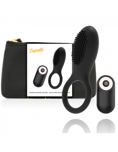 Coquette cock ring remote control rechargeable black/ gold |