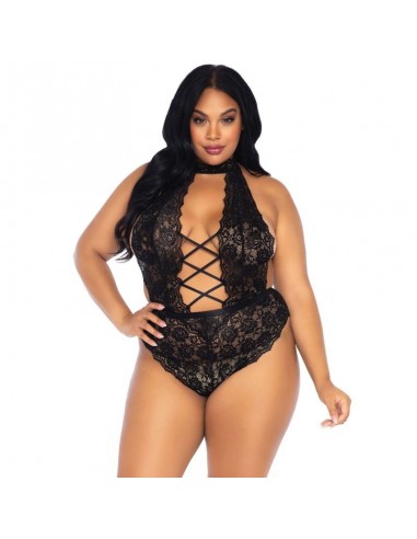 Leg Avenue Floral Lace Crothless Teddy - MySexyShop (ES)