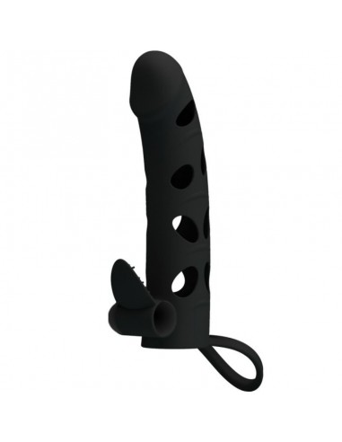 Pretty love vibrating silicone penis sleeve with ball straps 15.2 cm - MySexyShop (ES)