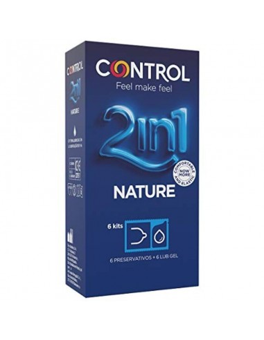 Control Duo Natura 2-1 Preservativo + Gel 6 Uds - MySexyShop