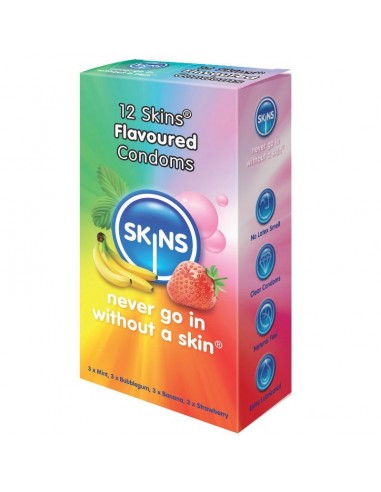 Skins Condom Saveurs Paquet De 12 - MySexyShop