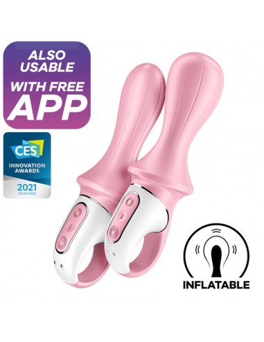 Satisfyer Air Pump Booty 5+ Inflatable Anal Vibrator Pink -