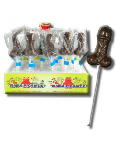 Diablo Picante Piruleta Pito Chocolate Negro - MySexyShop (ES)