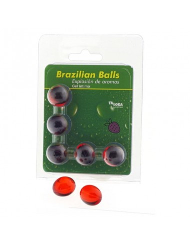 Taloka 5 Brazilian Balls Strawberry Intimate Gel - MySexyShop.eu