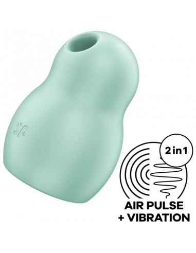 Satisfyer Pro To Go 1 Double Air Pulse Stimulator & Vibrator Green | MySexyShop (PT)