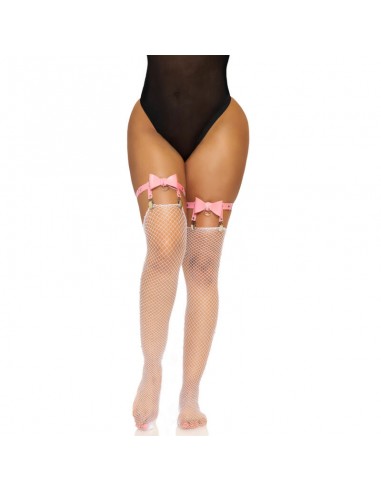 Leg Avenue Vegan Leather Tigh High Garter One Size Pink | MySexyShop (PT)