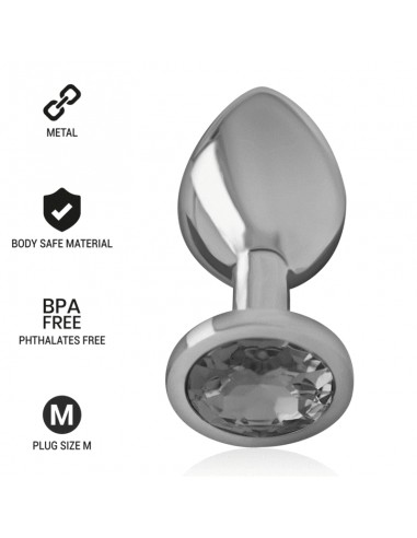 Intense Metal Aluminum Anal Plug With Black Glass Size M | MySexyShop (PT)