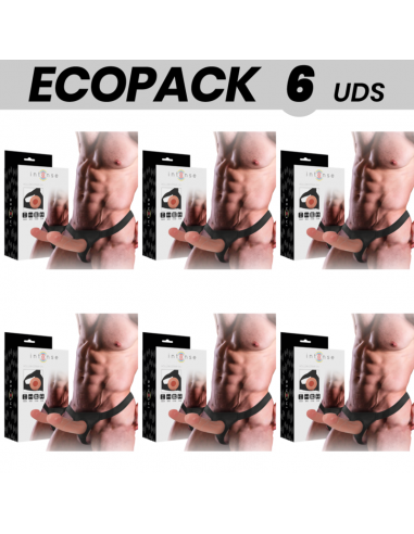 Ecopack 6 Units Intense Hollow Strap-On Extender 16 X 3 Cm - MySexyShop (ES)