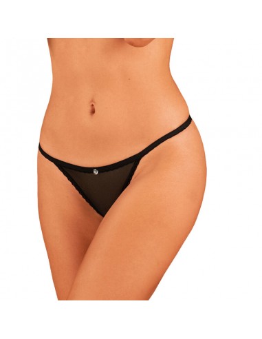 Obsessive Celia Noir Crotchless Thong XL/XXL | MySexyShop (PT)