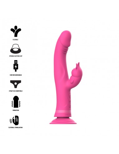 Intense Julio Vibrator Rabbit Silicone Pink | MySexyShop (PT)
