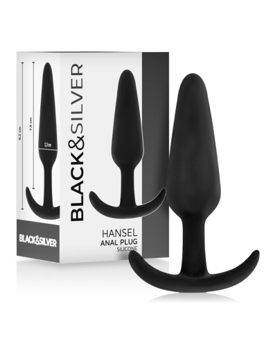 Black&Silver Hansel Silicone Loop Anal Plug Size S | MySexyShop (PT)