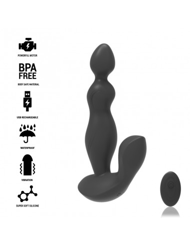 Black&Silver Cora Plug Anal Silicona Control Remoto - MySexyShop (ES)