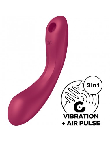 Satisfyer Curve Trinity 1 Air Pulse Vibration Red - MySexyShop.eu