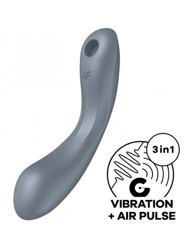 Satisfyer Curve Trinity 1 Air Pulse Vibration Grey - MySexyShop.eu