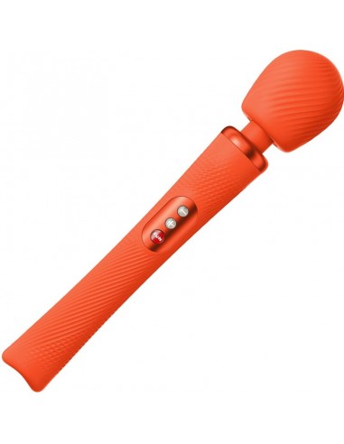 Fun Factory Vim Silicone Rechargeable Vibrating Weighted Rumble Wand Sunrise Orange - MySexyShop.eu