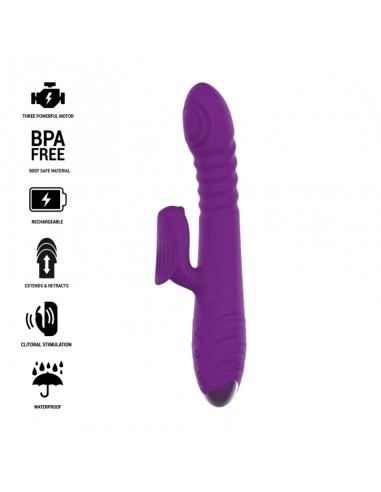 Intense Iggy Vibrador Multifunción Recargable Up & Down Con Estimulador De Clitoris Morado -