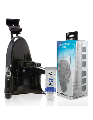 Fleshlight Go Masturbador Torque Ice + Universal Launch + Aqua Quality Lubricant 50 Ml