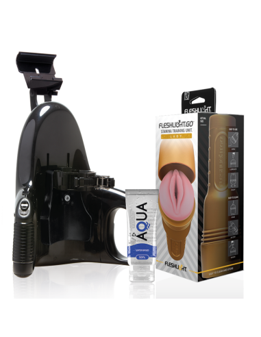 Fleshlight Stamina Go Training Unit Lady + Universal Launch + Aqua Quality Lubricant 50 Ml