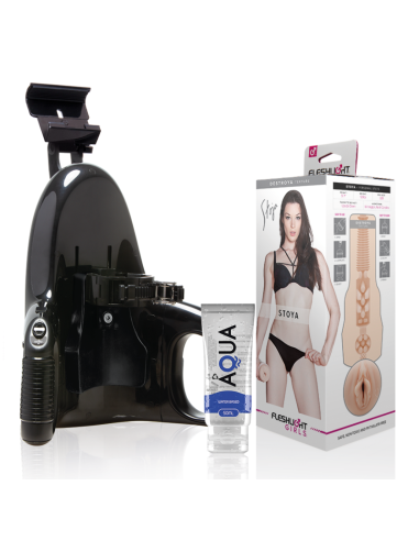 Fleshlight Vagina Stoya Destroya + Universal Launch + Aqua Quality Lubricant 50 Ml