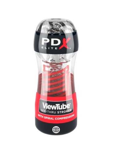 Pdx Elite Stroker Viewtube 2 Spiral Compression Transparent