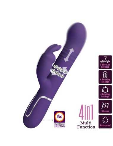 Pretty Love Coale Rabbit Vibrator 4 In 1 Purple