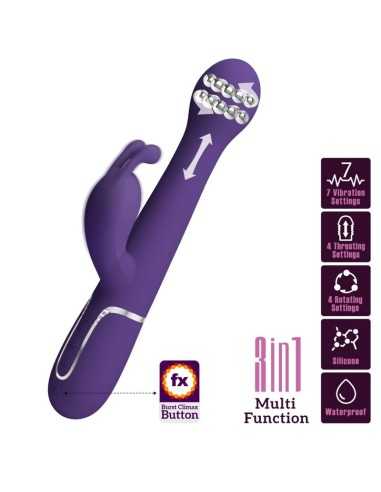 Pretty Love Dejon Rabbit Vibrator 3 In 1 Multifunction Purple