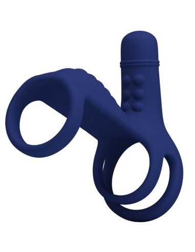 Pretty Love Elish Vibrating Ring With Extension Blue