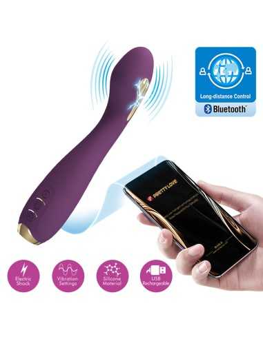 Pretty Love Hector Electroshock Vibrator By App Control Purple