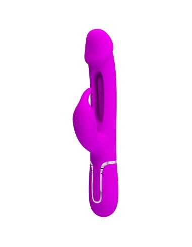 Pretty Love Kampas Rabbit 3 In 1 Multifunction Vibrator With Tongue Fuchsia