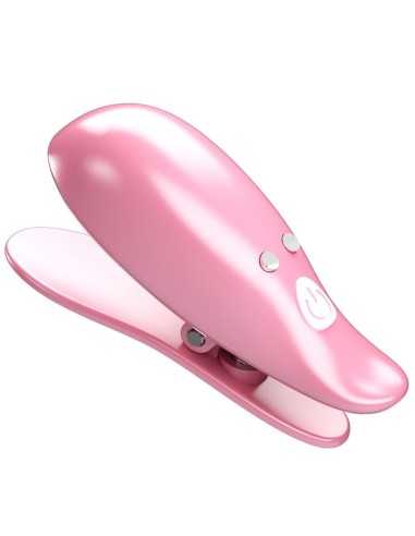 Pretty Love Leaf Vibrating Nipple Clamps Pink