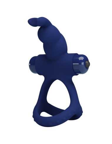 Pretty Love Luchito Double Vibrating Ring Rabbit Blue