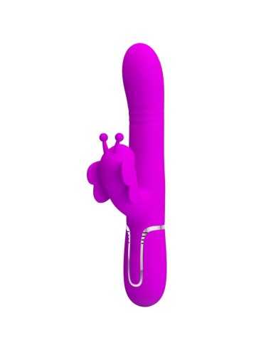 Pretty Love Multifunction Rabbit Vibrator 4 In 1 Butterfly Fuchsia