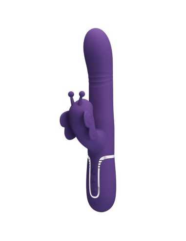 Pretty Love Multifunction Rabbit Vibrator 4 In 1 Butterfly Purple